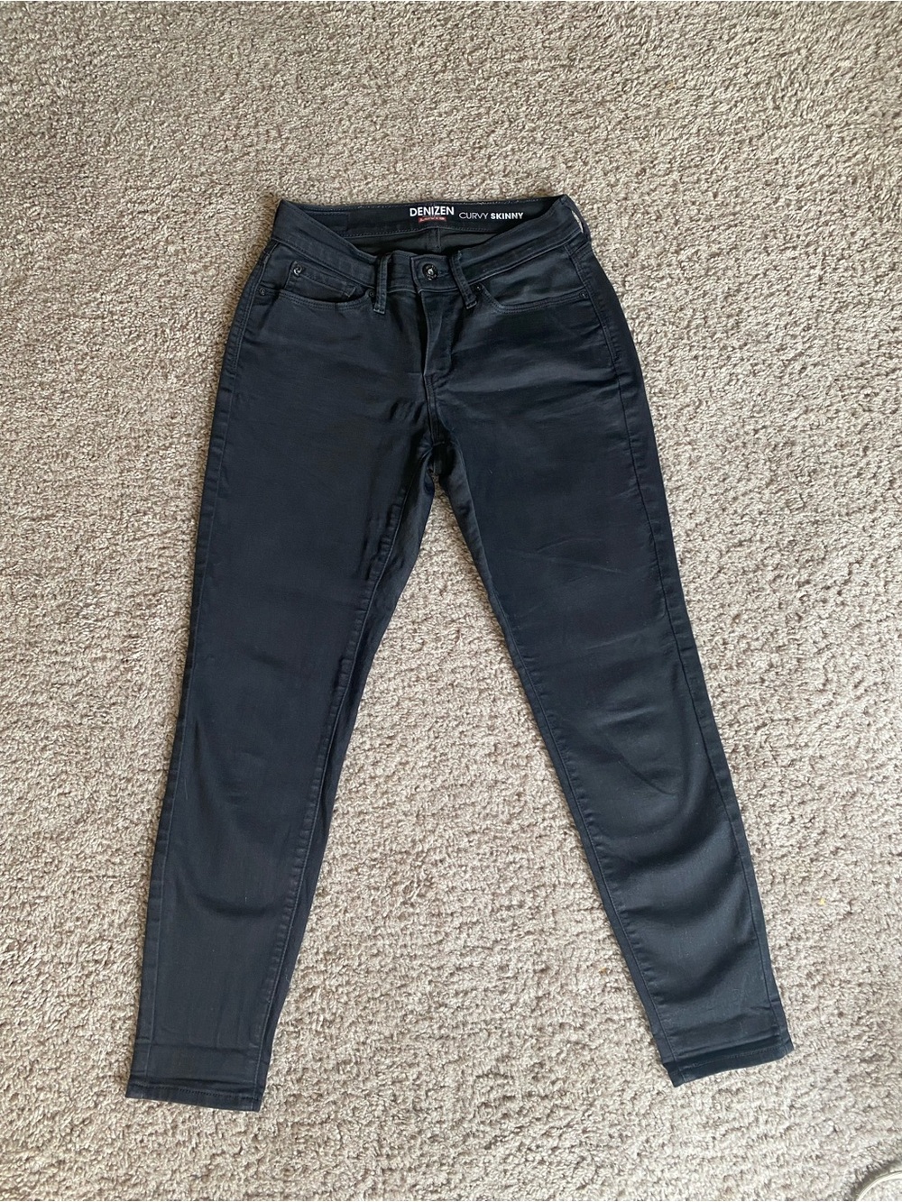 Denizen from Levi's Women's Curvy Skinny Black Jeans